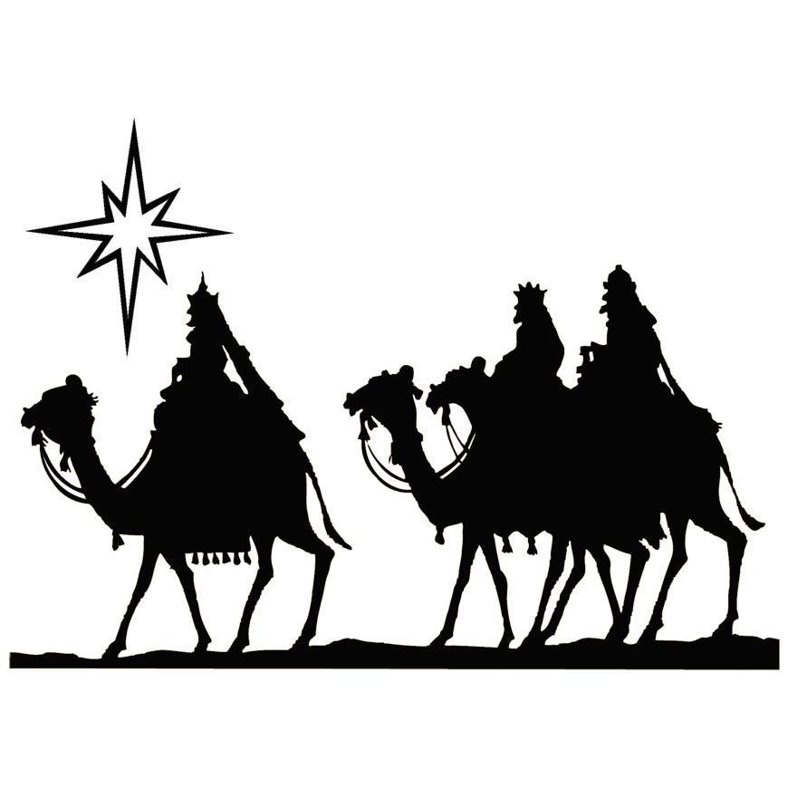 Three Wise Men Silhouette Clipart.