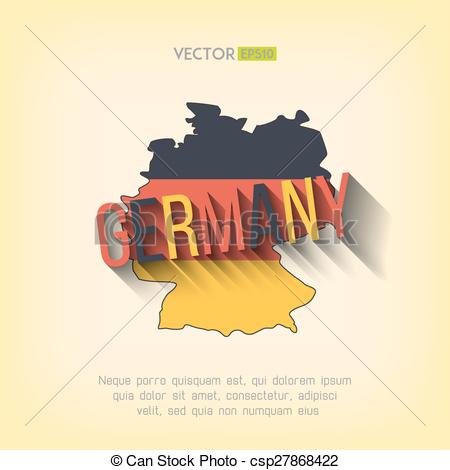 Vector Illustration of Vector germany map in flat design. German.