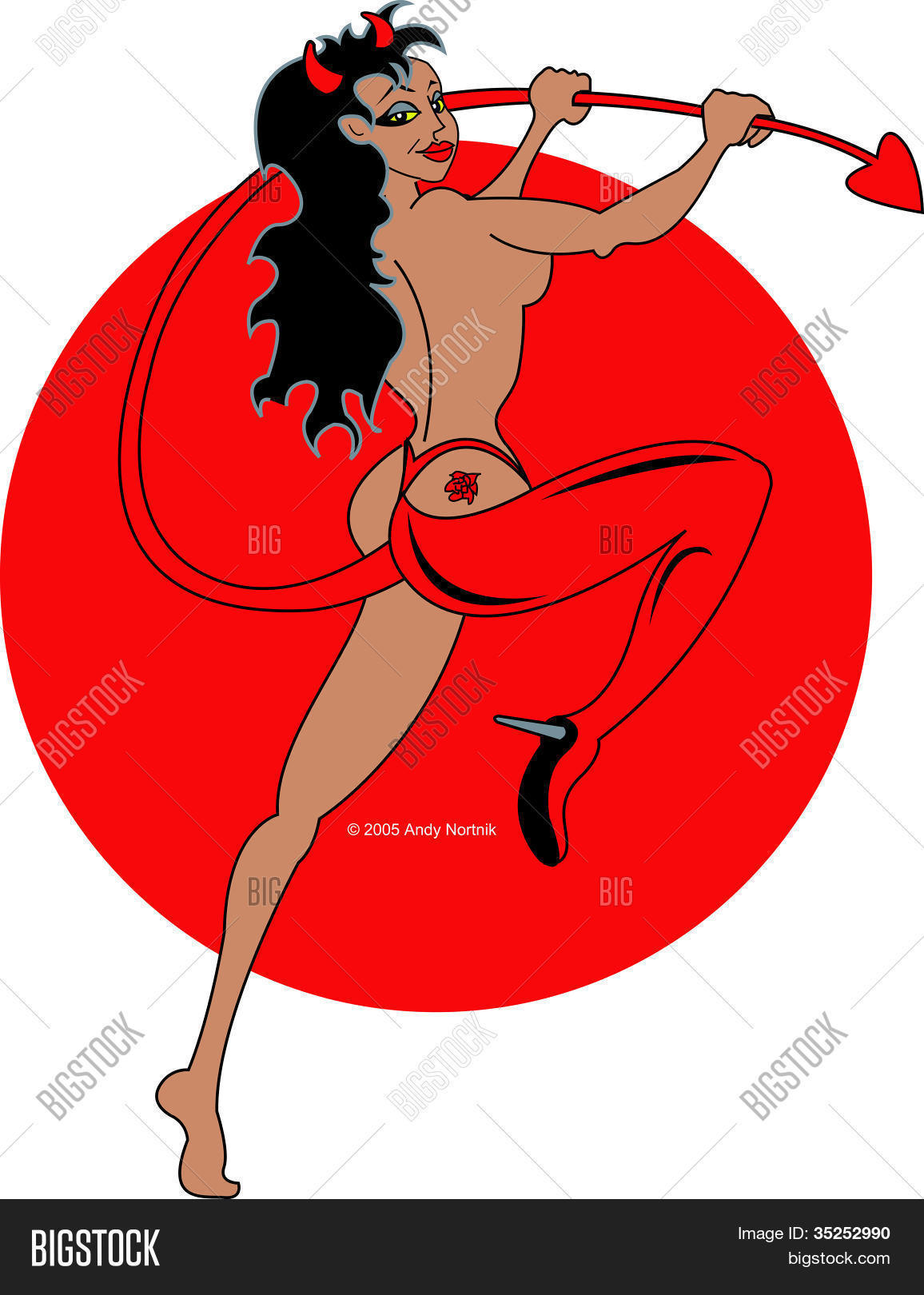 She Devil Pin Up Girl Clip Art Stock Vector & Stock Photos.