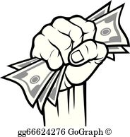 Hand With Money Clip Art.