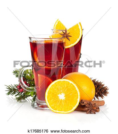 Stock Photo of glass of christmas mulled wine k17280273.