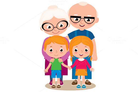 Grandchildren clipart free.