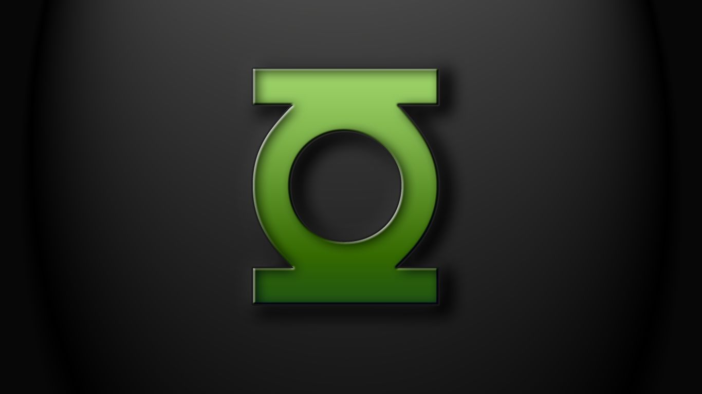 green lantern logo on black.