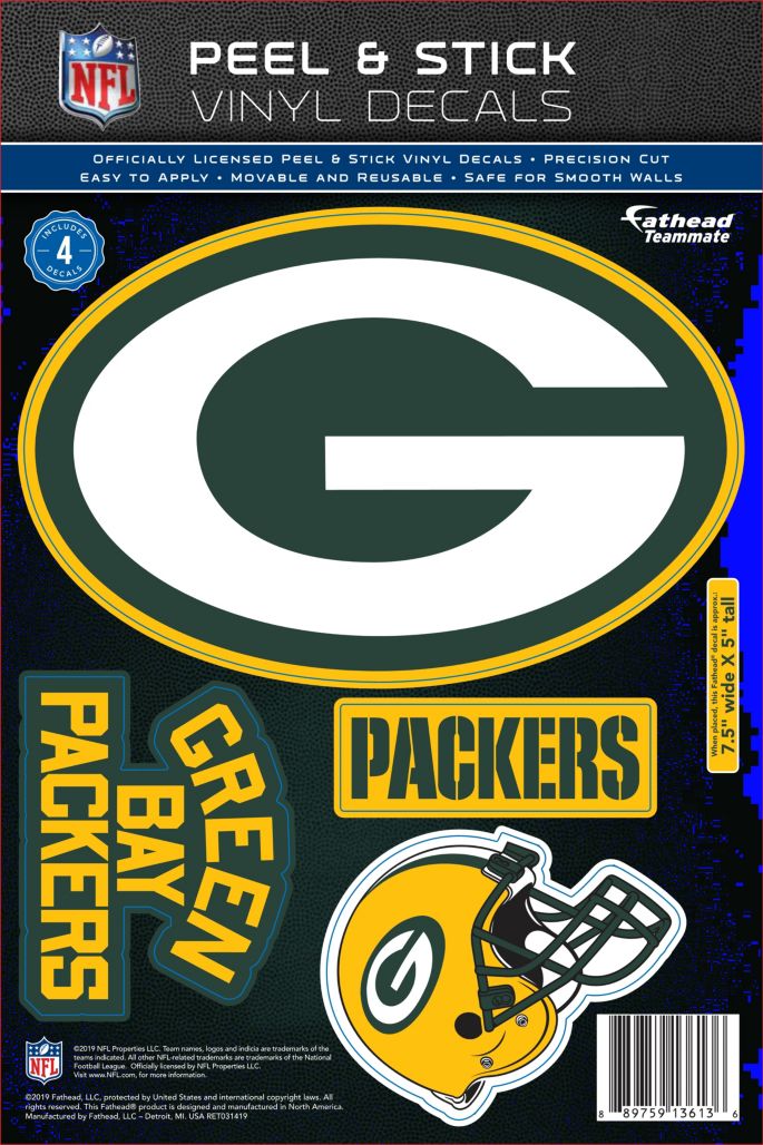 Fathead Green Bay Packers Logo Wall Decal.