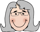 Grey hair clipart.