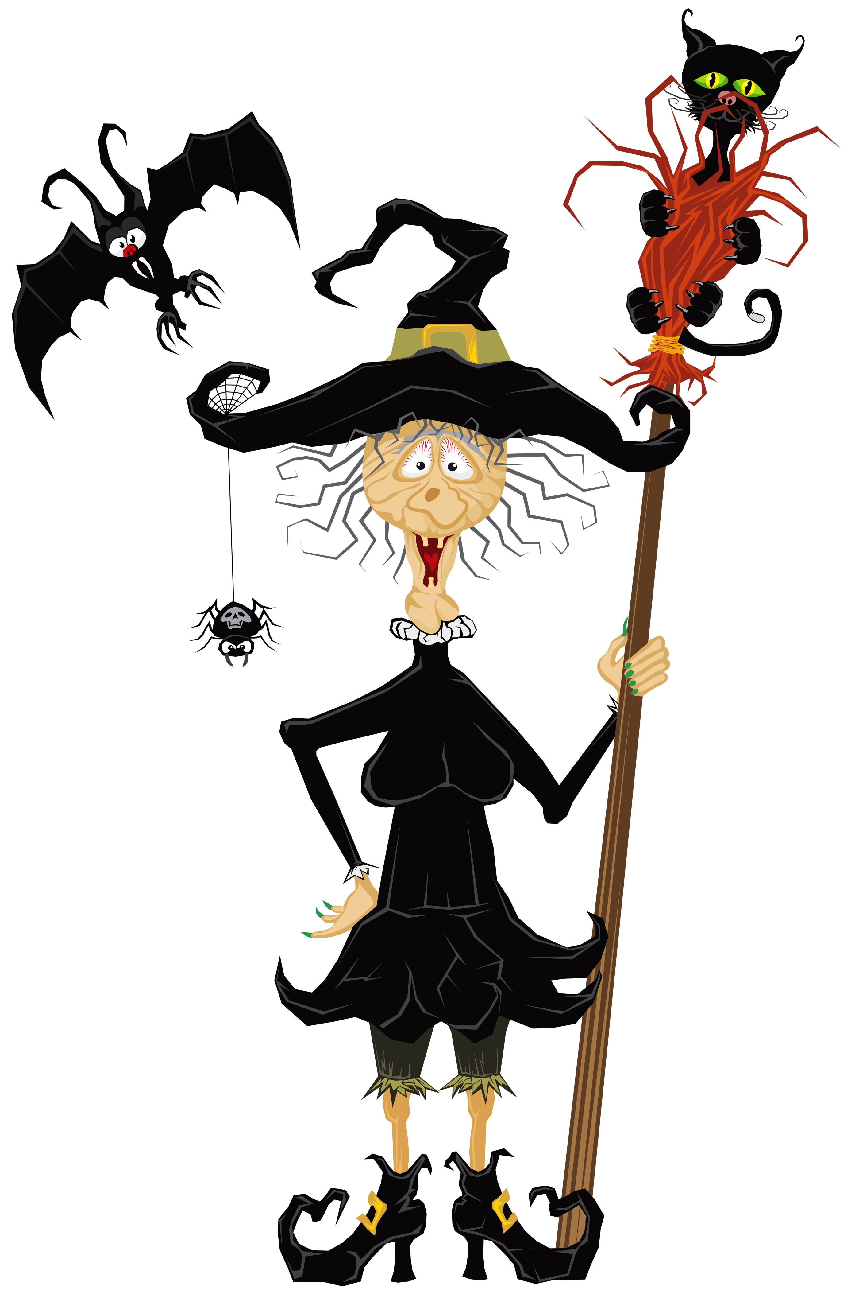 Halloween Creepy Witch PNG Clipart.