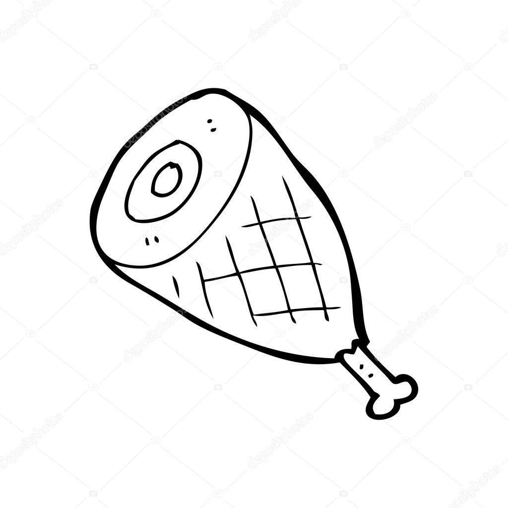 Ham Clipart Black And White.