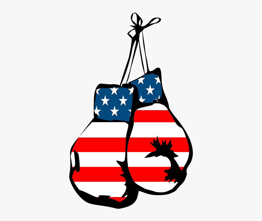 Boxing Gloves Clipart American Flag.