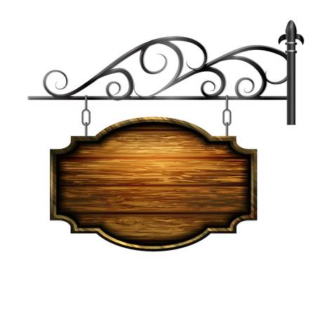 6,819 Hanging Wooden Sign Stock Vector Illustration And Royalty Free.