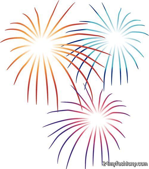 Happy New Year Fireworks Clipart images 2016.