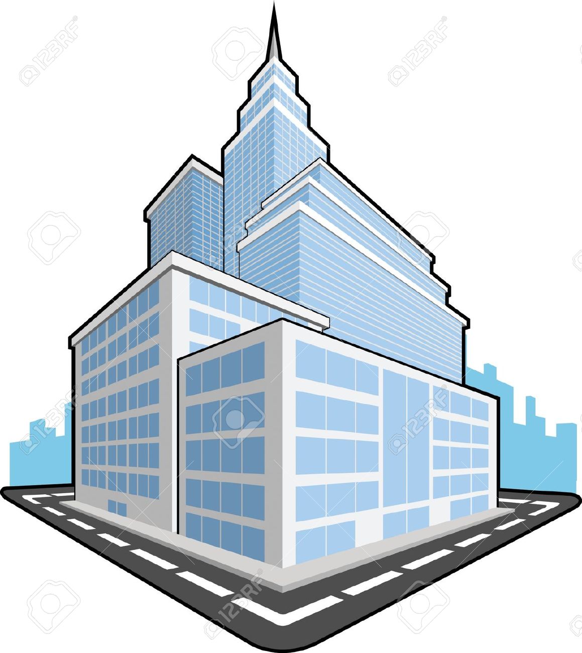 Corporation Building Clipart.