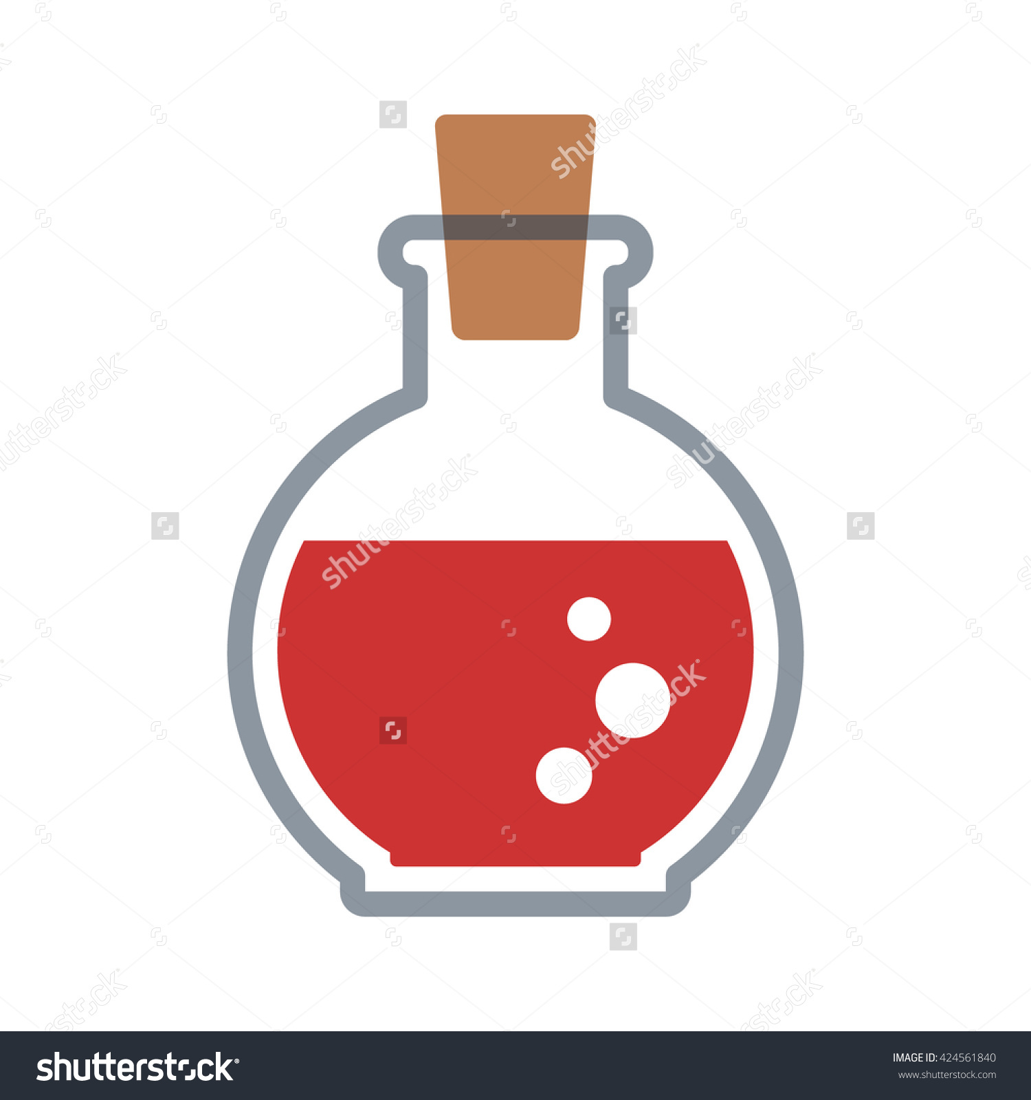 Red Health Life Healing Potion Bottle Stock Vector 424561840.