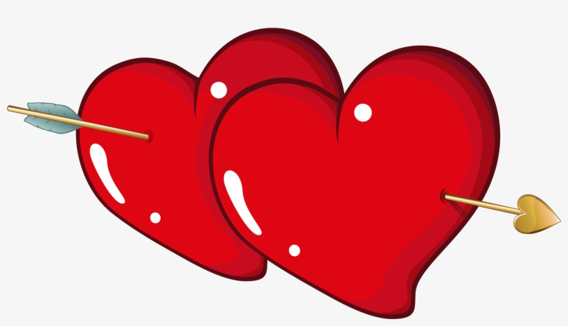 Valentine Hearts With Arrow Png Clipart Picture Heart.