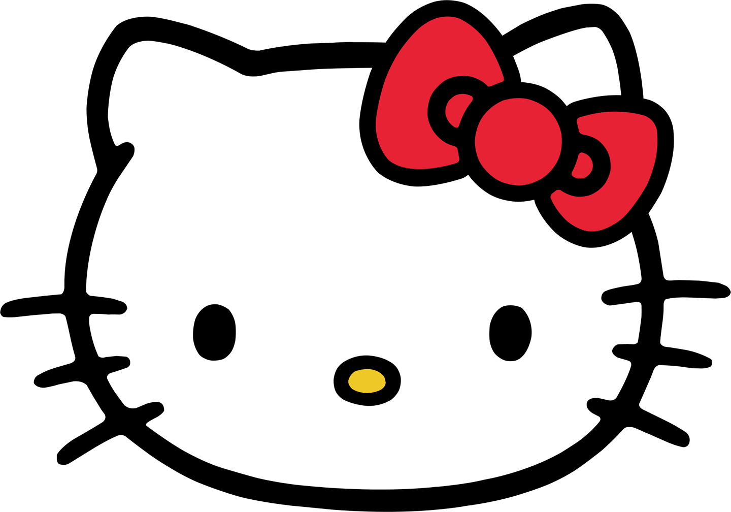 Hello Kitty Face Transparent PNG Image #1.