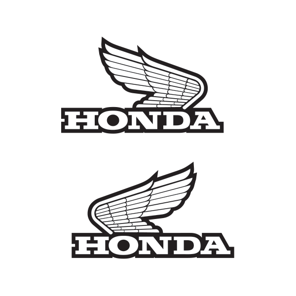 Printed vinyl Pair Of Honda Wings Logo.