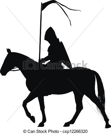 Vector Illustration of Vector horseman.