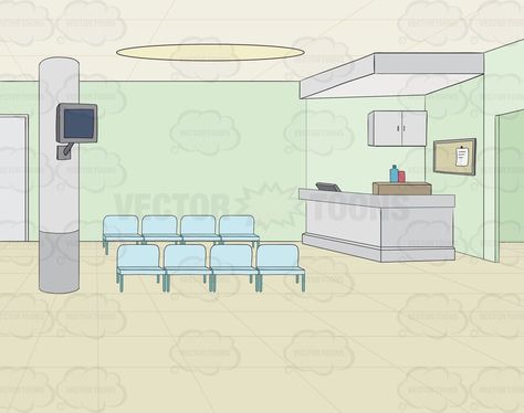 Empty waiting area in a hospital background #backcloth.