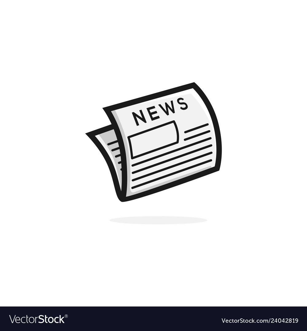 Newspaper logo icon clipart.