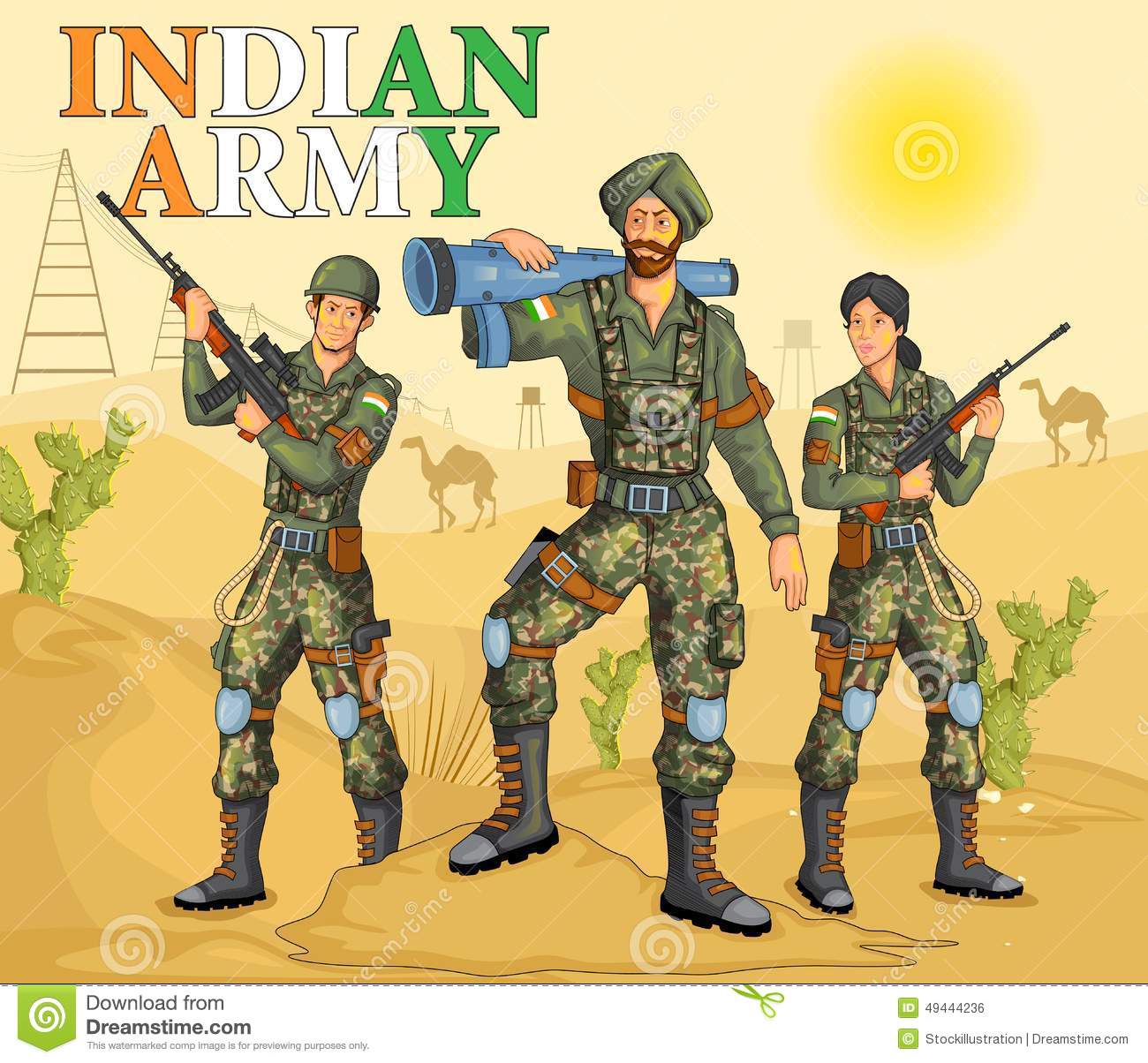 Indian Army Clipart.