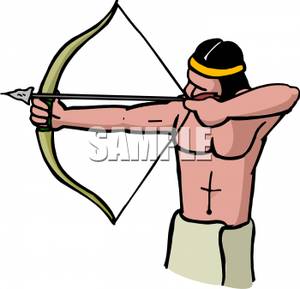 Indian Bow And Arrow Clipart.