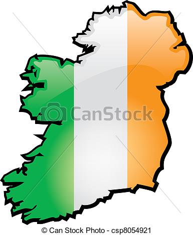 Clipart map of ireland.