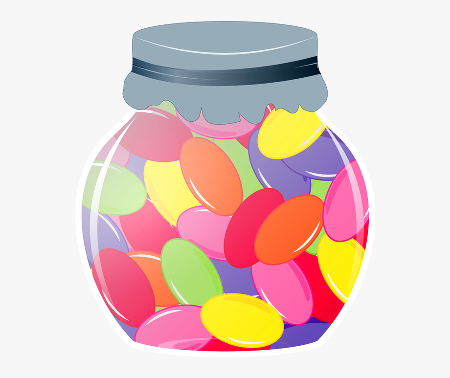 Jelly Bean Jar Clipart.