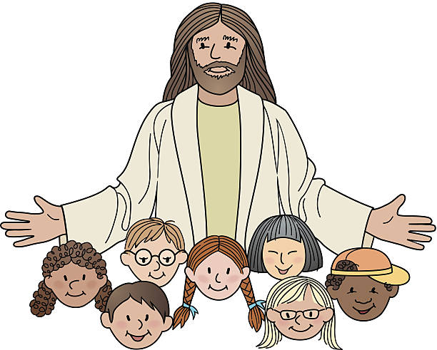 Jesus With Kids Clipart.