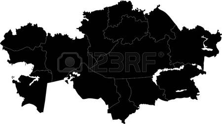 1,212 Map Of Kazakhstan Stock Vector Illustration And Royalty Free.