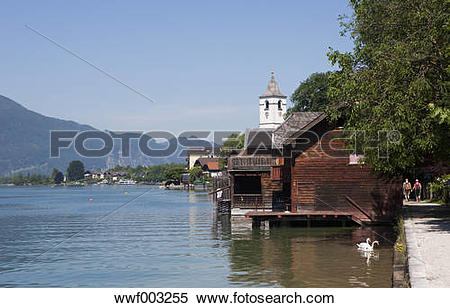 Stock Image of Austria, Salzkammergut, Salzburg State, Lake.