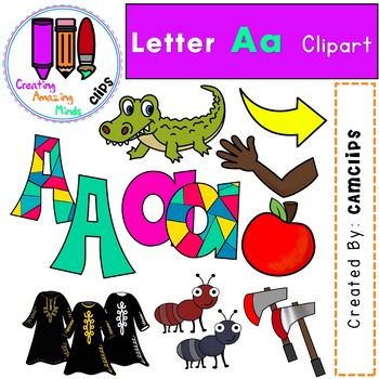 Letter Aa Digital Clipart.