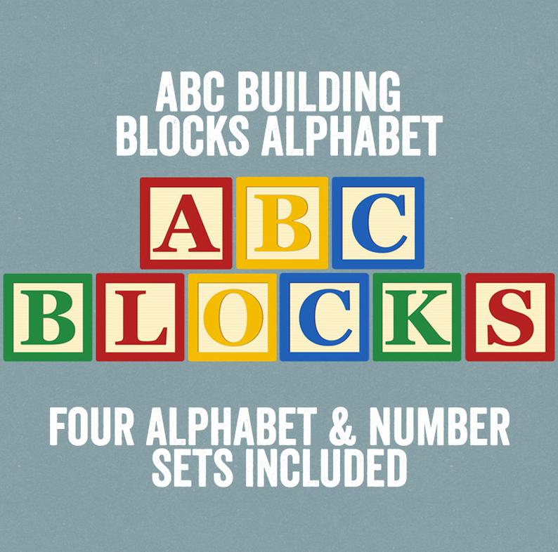 Alphabet Blocks Clipart, ABC Blocks Letter Clip art, ABC children's block  letter Clipart, Commercial Use, toy learning block letters clipart.