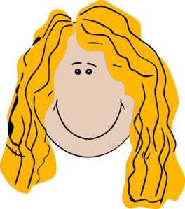 Long Hair Girl Clipart.