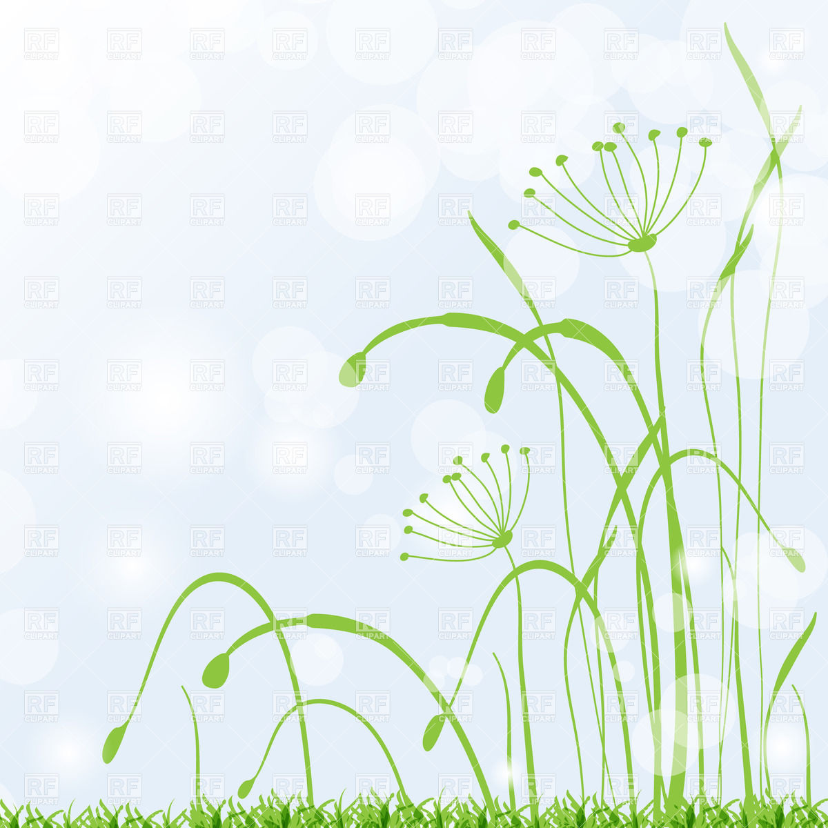 Grass Stems Clipart.