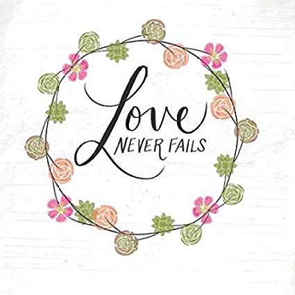 Amazon.com: Posterazzi Love Never Fails Poster Print by.