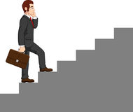 Cartoon Man Climbing Stairs Stock Illustrations.