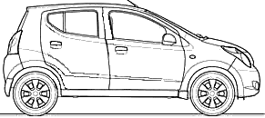 2009 Maruti Suzuki A Star Alto Hatchback blueprints free.