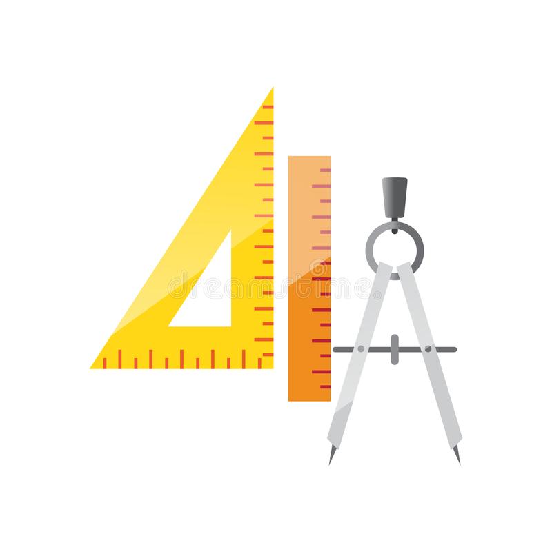 Math Compass Stock Illustrations.