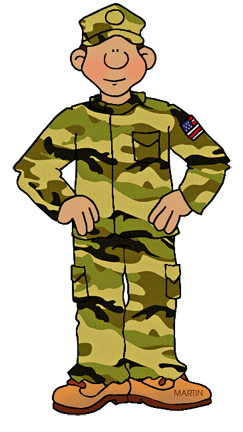 Free US Military Branches Clip Art by Phillip Martin.