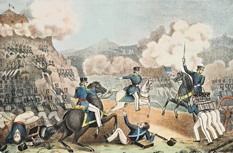 Storming Of Palace Hill At The Battle Of Monterey Clip Art Download.