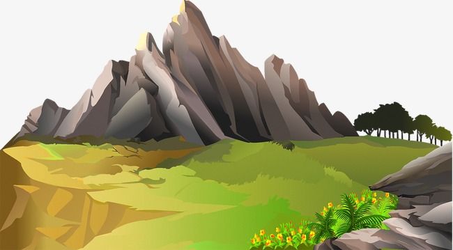 Mountains, Mountain Peak, Trees PNG and Vector with.