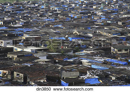 Stock Photography of Slum area near Santacruz Airport ; Vakola.