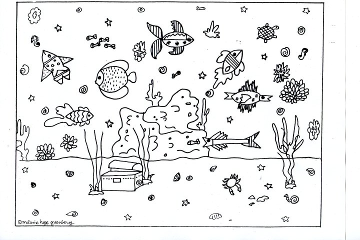 Black And White Ocean Clipart.