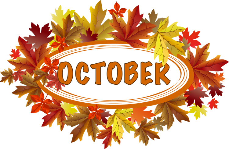 October Calendar Clipart.