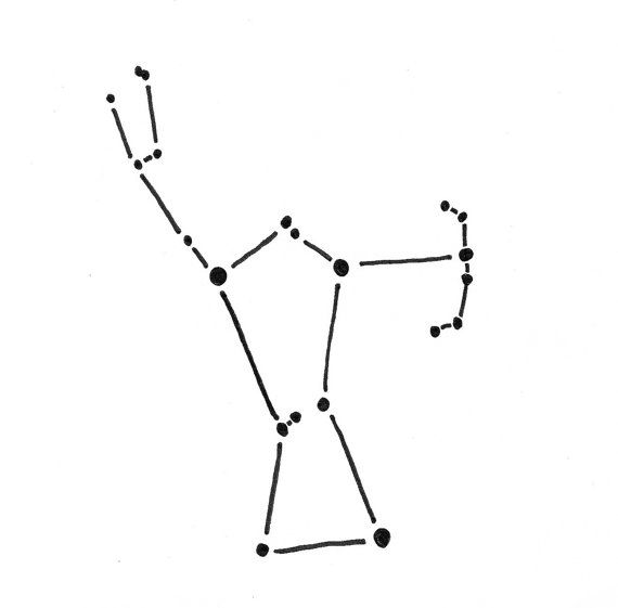 Orion Constellation Temporary Tattoo (set of 2).