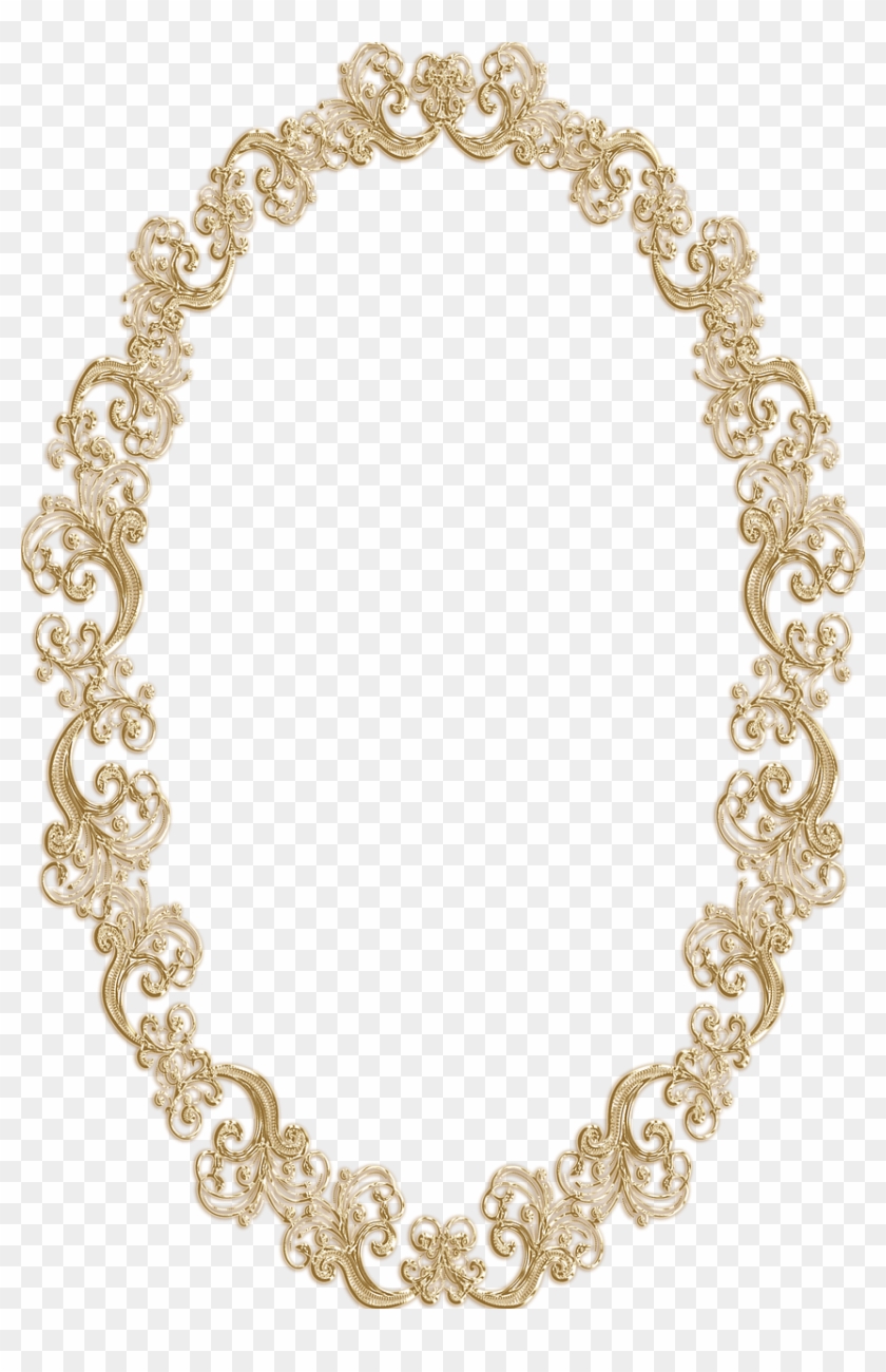 Frame Ornate Oval Gold Vintage Portrait Picture.