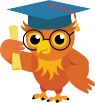 Owl holding diploma celebrating graduation clipart » Clipart.