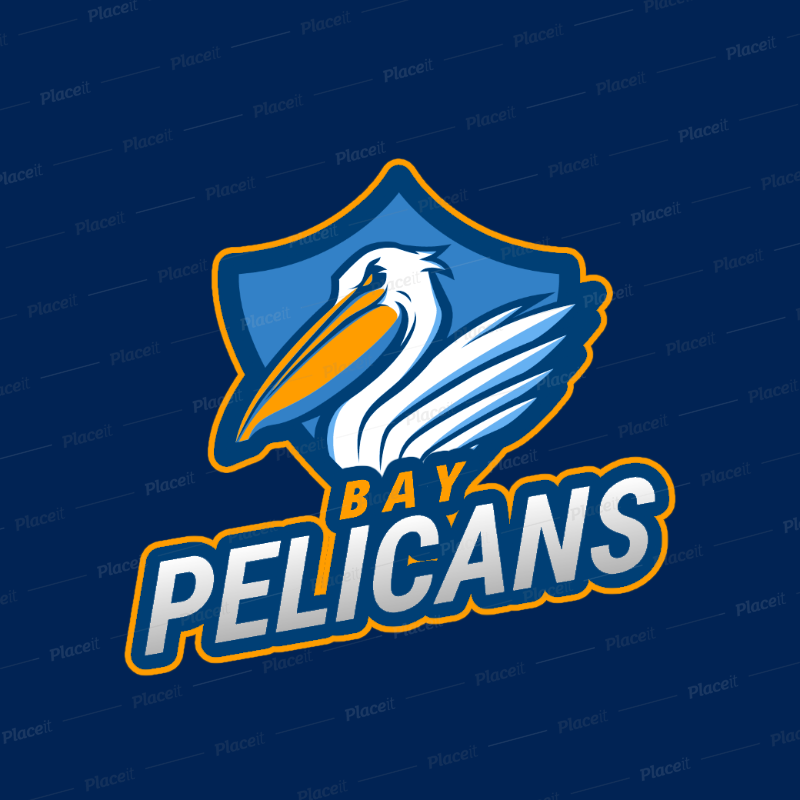 Sports Logo Generator Featuring an Angry Pelican Clipart 2693k.