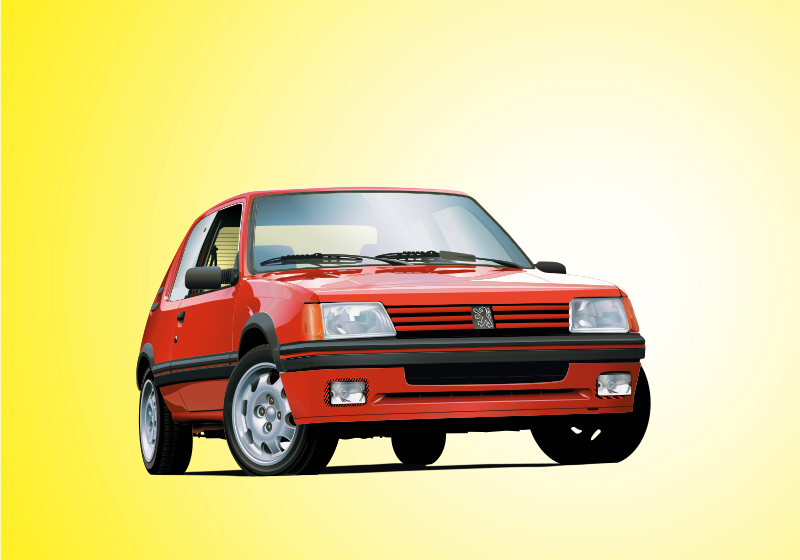 Free Clipart: Peugeot 205 GTI.