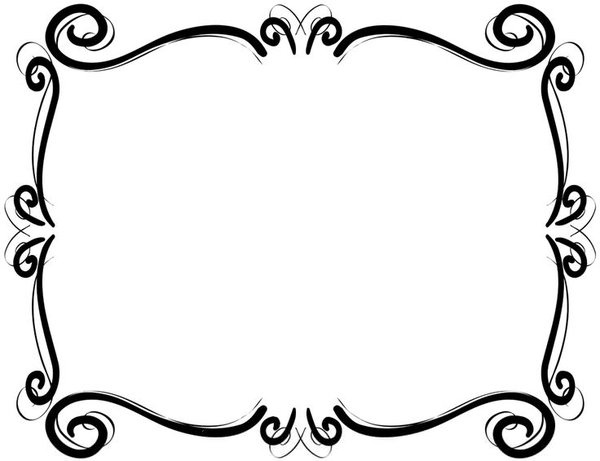 Scrollwork Frames Borders Clipart.