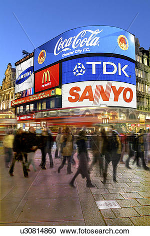 Stock Photography of England, London, Piccadily Circus, Piccadilly.